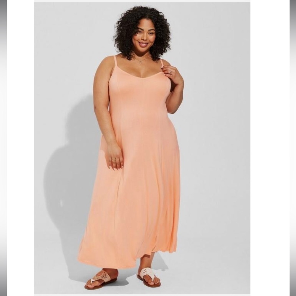 Peach super soft maxi dress